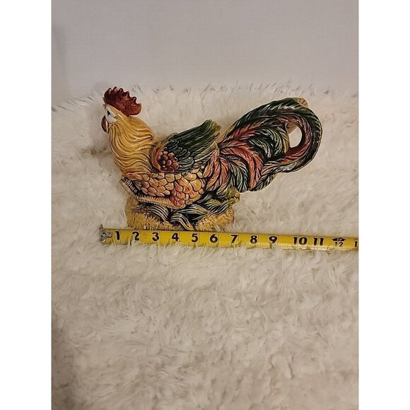 Enesco Ceramic Rooster Beautiful Colors Set Of 2 - Picture 7 of 10